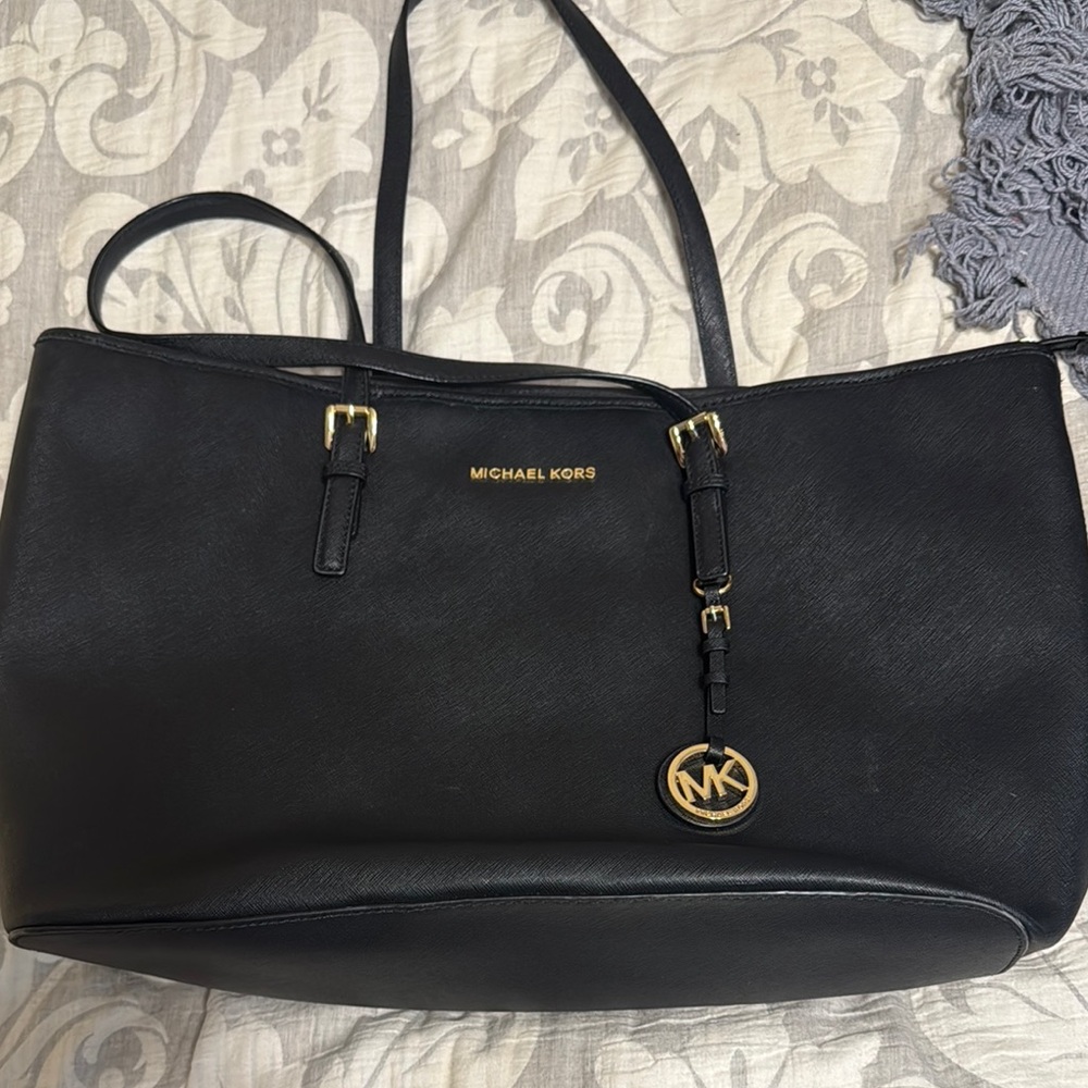 Michael Kors Black Saffiano Leather Tote
